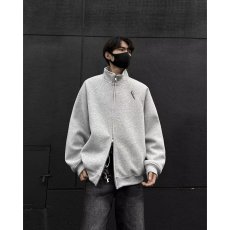 批发<b class='q'>简约</b>新款日系开衫卫衣男加绒立领外套休闲夹克原宿时尚文艺潮流