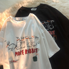 批发韩国外贸韩版新款夏季短袖<b class='q'>T</b><b class='q'>恤</b>女慵懒风<b class='q'>原宿风</b>上衣chic港百搭款