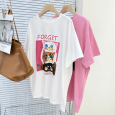 批发韩国外贸韩版新款夏季短袖<b class='q'>T</b><b class='q'>恤</b>女慵懒<b class='q'>原宿</b><b class='q'>上衣</b>chic港时尚百搭款