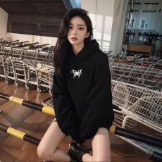 批发100%棉面华棉320g/420g印花2025新款秋冬宽松慵懒风连帽卫衣