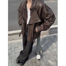 批发原版质量 ins潮流痞帅机车服美式飞行员夹克美拉德pu皮衣外套男