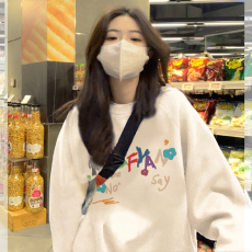 批发100%棉面华棉320g/420g印花 2025新款秋冬圆领卫衣上衣长袖