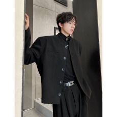 批发2025韩版潮流男士上衣帅气宽松港风西装外套男春<b class='q'>秋</b>百搭休闲西服