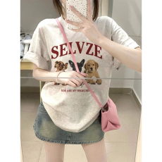 批发韩国外贸韩版新款夏季短袖<b class='q'>T</b><b class='q'>恤</b>女慵懒<b class='q'>原宿</b><b class='q'>上衣</b>chic港时尚百搭款