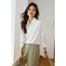 批发实拍醋酸缎面白色<b class='q'>衬衫</b>女春秋长袖休闲<b class='q'>衬衣</b>雪纺职业2026年通勤<b class='q'>衬衣</b>