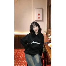 批发100%棉面华棉320g/420g印花2025新款秋冬宽松慵懒风连帽卫衣