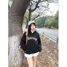 批发100%棉面华棉320g/420g印花2025新款秋冬宽松慵懒风连帽卫衣