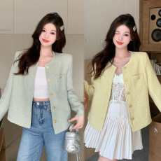 批发实拍2026春季<b class='q'>新款</b>胖mm大码轻奢小香风开衫外套高级感气质百搭上衣