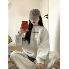 批发100%棉面华棉320g/420g印花 2025新款秋冬圆领卫衣上衣长袖