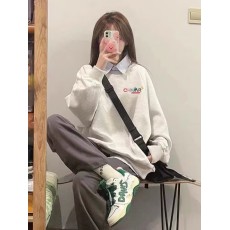 批发100%棉面华棉320g/420g印花 2025新款秋冬圆领卫衣上衣长袖