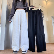 批发实拍 300g新舒棉 松弛感香蕉裤宽松阔腿休闲裤子女运动裤卫裤