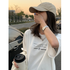 批发100%纯棉原版外贸夏装慵懒宽松字母卡通印花短袖<b class='q'>T</b><b class='q'>恤</b>韩系<b class='q'>原宿</b><b class='q'>上衣</b>