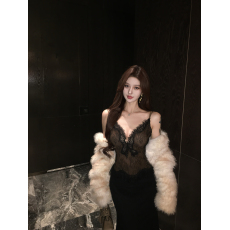 批发实拍实价 蝴蝶<b class='q'>刺绣</b>蕾丝花边镂空双层吊带