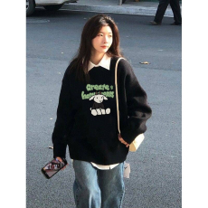 批发100%棉面华棉320g/420g印花 2025新款秋冬圆领卫衣上衣长袖