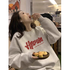 批发100%棉面华棉320g/420g印花 2025新款秋冬圆领卫衣上衣长袖