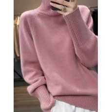 批发宽松亮片高领羊毛衫加厚毛衣女<b class='q'>韩版</b>2023冬新款羊绒打底针织衫