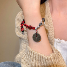 批发【黑神话悟空】如意平安扣手链山编织鬼花钱手绳中国风新中式手串