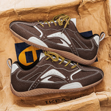 批发<b class='q'>复古</b>运动鞋男款平底软底轻便2025新款春季透气百搭前系带德训鞋