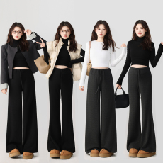 批发<b class='q'>实拍</b>2025秋冬季新款无托腹产后可穿抽绳加绒孕妇<b class='q'>喇叭</b><b class='q'>裤</b><b class='q'>拖地</b>阔腿<b class='q'>裤</b>