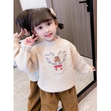 批发女童毛衣秋<b class='q'>冬</b>2024新款洋气休闲儿童内搭针织打底<b class='q'>冬</b>季宝宝加厚<b class='q'>冬</b>装