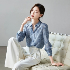 批发<b class='q'>衬衫</b>女长袖春季2026新款洋气<b class='q'>衬衣</b>女人味韩版宽松印花春秋款上衣