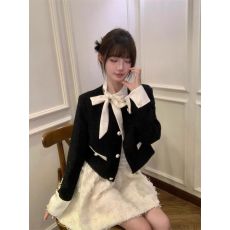 批发法式富家千金套装小香风外套<b class='q'>蓬蓬</b><b class='q'>连衣裙</b>子高级感小洋装两件套春秋
