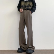 批发秋<b class='q'>冬</b>季新品马吉拉直筒弯刀微喇男百搭简约通勤卫裤大码休闲风长裤