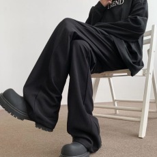 批发秋<b class='q'>冬</b>季新品马吉拉直筒弯刀微喇男百搭简约通勤卫裤大码休闲风长裤