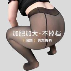 批发厚230g跨境大码黑透肤加肥加大加裆打底裤加绒<b class='q'>加厚</b>透肉裤黑透肤裤