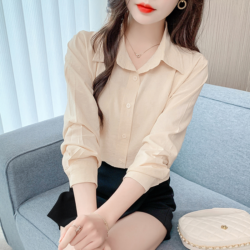 MY1109# 新款宽松通勤长袖衬衫女装百搭气质上衣女裝貨源服裝批發