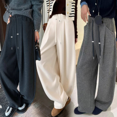 批发孕妇裤 春装薄款日韩系云朵阔腿春季松弛显瘦休闲弯刀裤y 孕妇裤