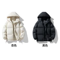 批发(手塞棉<b class='q'>3D</b>弹力棉服 )大码连帽棉衣棉服韩系百搭面包服外套空白版