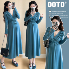 批发孕妇连衣裙2025年春季新款气质法式时尚度假中长款