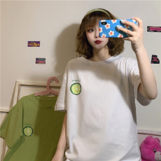 批发韩国外贸韩版新款夏季短袖<b class='q'>T</b><b class='q'>恤</b>女韩版宽松慵懒<b class='q'>原宿</b><b class='q'>上衣</b>chic港