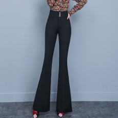 批发实拍 高腰<b class='q'>裤</b>2025女<b class='q'>裤</b>春季微喇叭<b class='q'>裤</b><b class='q'>宽松</b>显瘦大码弹力休闲<b class='q'>裤</b>子女