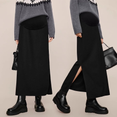 批发天猫品质 秋季款西装孕妇半身长裙侧开叉直筒裙子长款托腹包臀裙