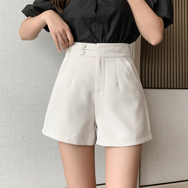 PF30280#西装短裤女新款短裤高腰显瘦阔腿裤百搭休闲短裤外穿女裝貨源服裝批發