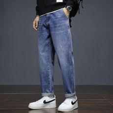 批发实拍2025春季美式牛仔裤男潮流宽松直筒休闲百搭经典复古裤子