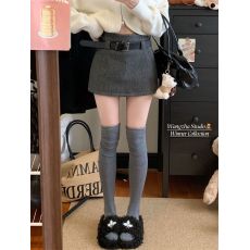 批发加厚高腰毛呢半身裙女2024秋冬季<b class='q'>新款</b>高腰显瘦辣妹包臀短裙子chic