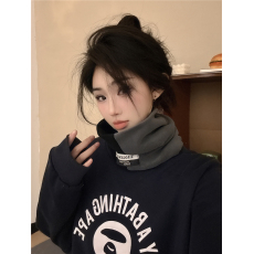 实拍实价！围脖双层奥利绒加厚保暖脖套户外情侣柔软围巾拼色套头