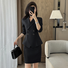 批发短款西装套装女小个子职业装播音主持人正装高端<b class='q'>珠宝</b>店工作服套装