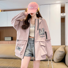 批发工装冲锋衣女春秋风衣2025新款初中学生大童上衣休闲百搭初春外套