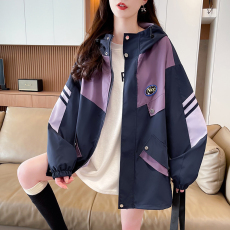 批发冲锋衣工装外套少女春秋装2025新款初中高中学生大童休闲防风夹克