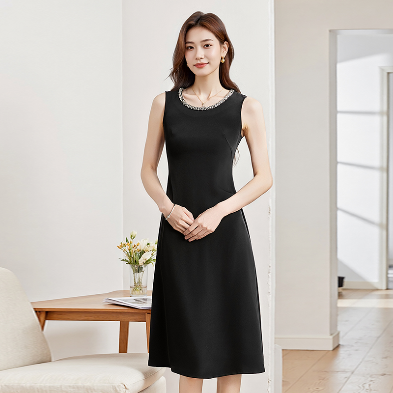 FA31007# 时尚名媛淑女风连衣裙女春夏新款气质设计感小众优雅中长裙 服裝批發女裝批發服飾貨源