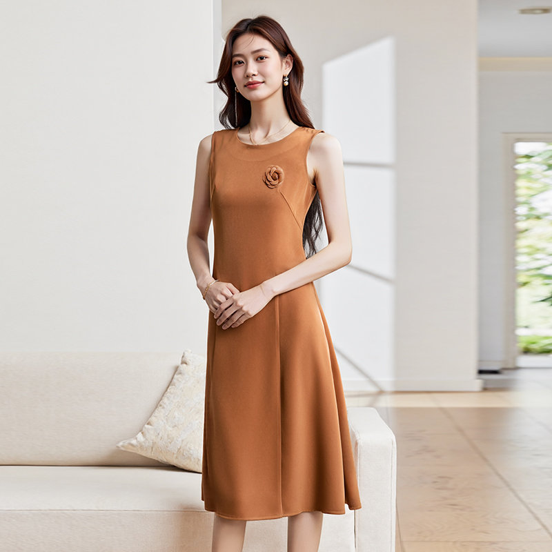 FA31006# 气质女神范礼服连衣裙女春夏季新款高级感优雅时尚中长裙 服裝批發女裝批發服飾貨源