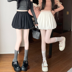 批发实拍云朵花苞裤裙女春夏<b class='q'>高腰</b>显瘦南瓜蓬蓬裤a字休闲泡泡灯笼短裤