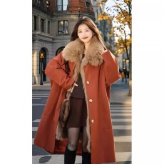 批发新年战袍长款派克棉服女冬季大码胖mm高级感气质加绒<b class='q'>棉衣</b>棉袄外套