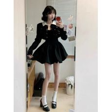 批发法式重工小香风套装女春秋新款高级感千金短外套<b class='q'>蓬蓬</b><b class='q'>连衣裙</b>两件套