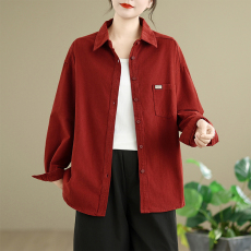 批发实拍2026新款女士<b class='q'>长袖</b><b class='q'>衬衫</b>大码女装时尚洋气上衣港味纯棉<b class='q'>衬衣</b>外套