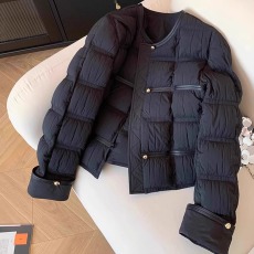 批发黑色轻薄圆领棉服外套女冬季大码胖mm时尚高级复古小香风<b class='q'>棉衣</b>外套